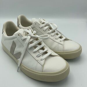 Veja Campo White Natural Sneakers Womens Size 9.5